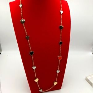 INC International Concepts Two-tone Hearts Necklace